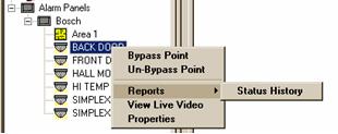 Command Menu options for Panels allows operator to invoke commands panel-wide (areas and points) and the report includes the panel-level messages.