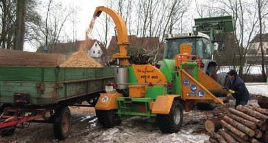 HEIZOTRANS Woodchip blower with loading trough.