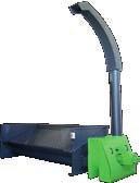 It moves up to woodchip at up to 30 m³/h via the 3,000 mm x 1,100 mm or