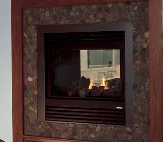 Gateway is the first and only B-vent fireplace that can be vented vertically or horizontally.