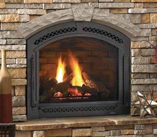 Available in viewing area widths of: 36, 42, 50 Ignition system Venting type Fan Refractory Control IntelliFire Plus (IPI) Top DV Optional Standard Standard Cerona The Cerona delivers powerful heat