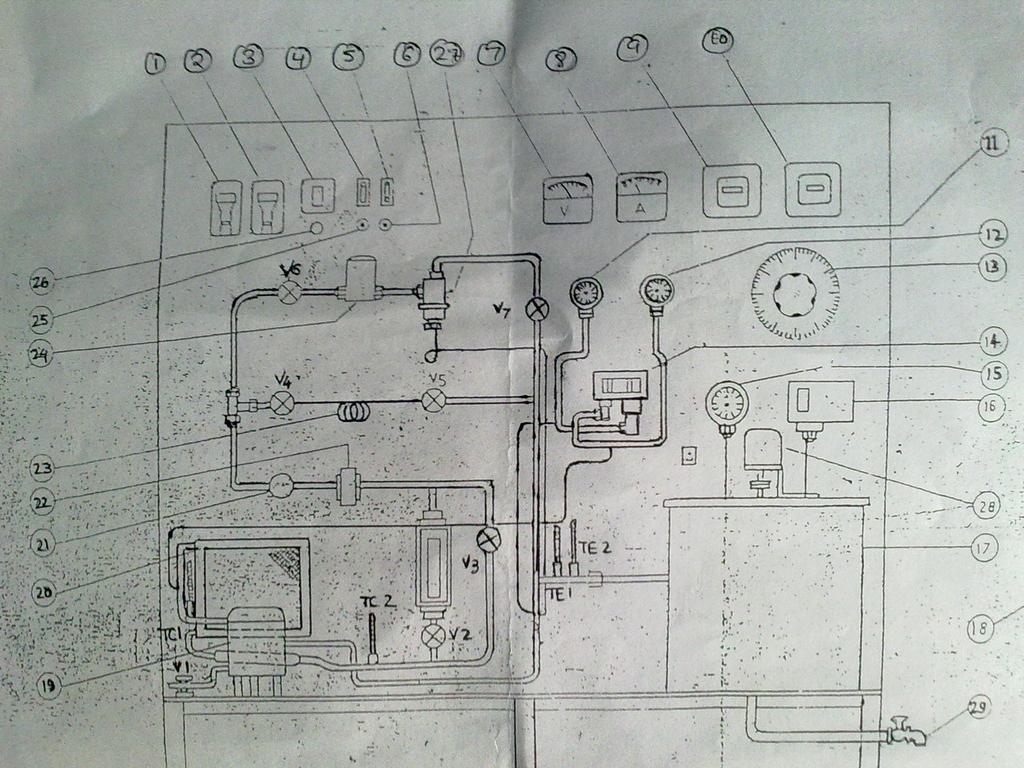 fig no. 4 (schematic diagram of refrigeration tutor in lab.