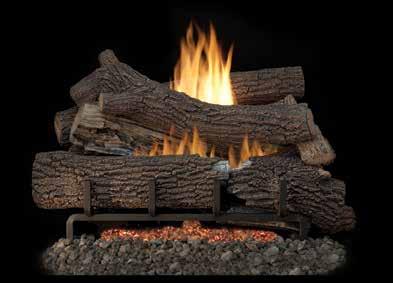 SOUTHERN COMFORT Log Set Concrete Logs "99% Heat Efficiency" The Magni-Flame Series boasts a triple burner to achieve the look of a real wood fire!