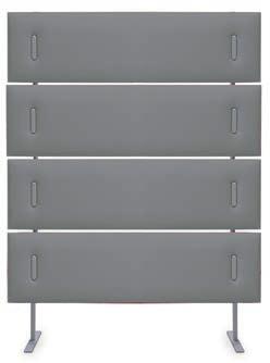 DIVIDER SCREENS ONE-SIDED FRAME (FLOOR FIXED) FOR 4 PANELS 63 40020090 1 Frame Silver Gray 47 40020091 1 Frame Silver Gray 63 or 47 9.