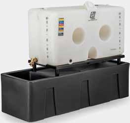 Dispensing outlets on the front and both ends of the tank - Provides versatility for a wide range of Installation options.
