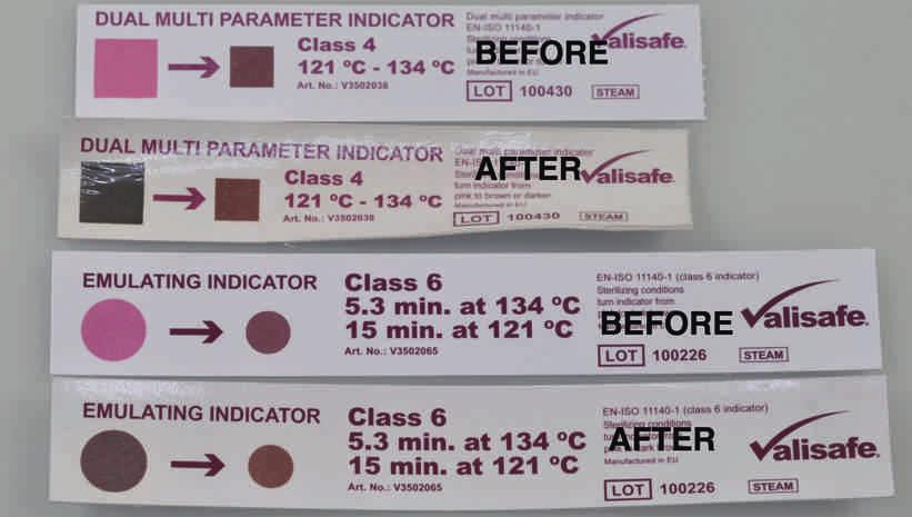 wonder how you did without it. Conforms to EN ISO 11140-1. Writes on all standard sterilization wrapping materials. Changes colour from purple to green. Clear Stop/ Go colour change.