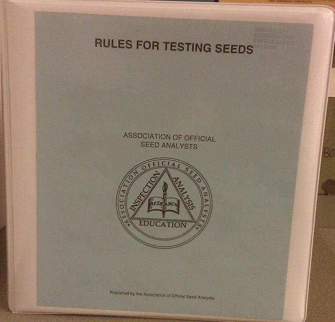 Standard Germination Ideal temperature and moisture for seeds. Standardized. Reproducible within tolerances - within and between labs.