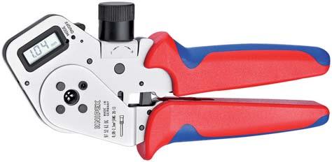Four-Mandrel Crimping Pliers for turned contacts 52 > for crimping turned contacts > four mandrel crimping for top quality crimping connections > mandrel gauge to check the basic setting >