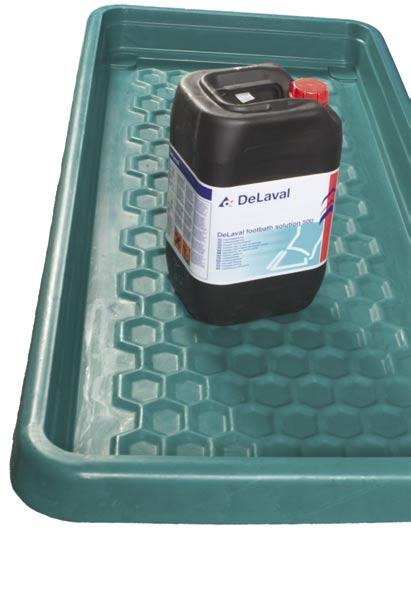 Profitable hoof care program DeLaval footbath solution 500 and DeLaval portable footbath Basic efficiency DeLaval footbath solution 500 is a concentrated hoof care solution for regulary cleaning and