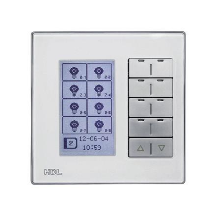 Touch Panels HDL-KNX / Code: M/DLP04.1-461 Order Code: 50181 HDL KNX DLP Wall Switch Panel, LCD, LED Button Indicator, White With an improved customizable LCD display, the HDL- M/DLP04.