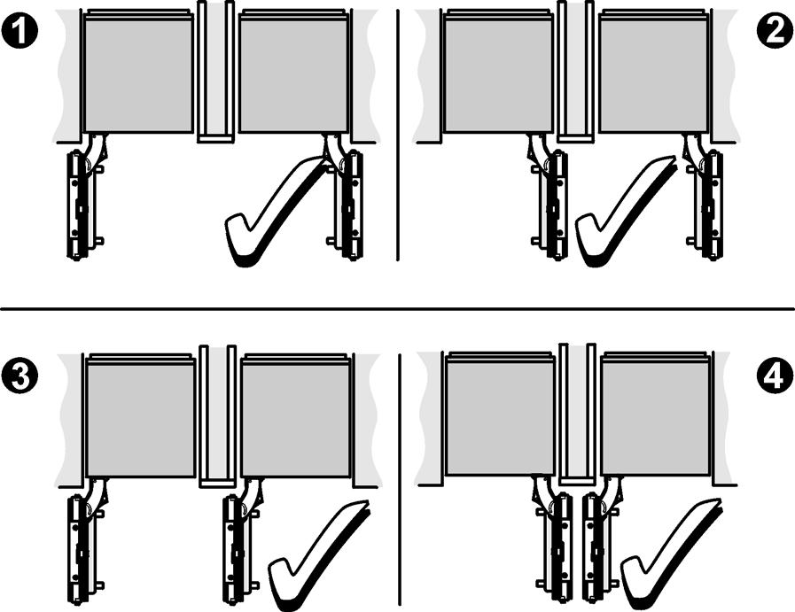 Stand alone appliance as an end section to a row of kitchen units If a side of the appliance is visible, use a side covering.