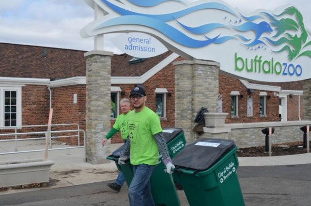 CITY OF BUFFALO RECYCLING HIGHLIGHTS: DPW staff delivering totes. Contracted with Republic Services in 2016 to collect and process single stream curbside recyclables. 15,471.