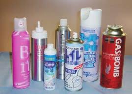 Spray cans and gas cartridges 1 Use up the contents. (It is not necessary to punch holes in the cans or cartridges.