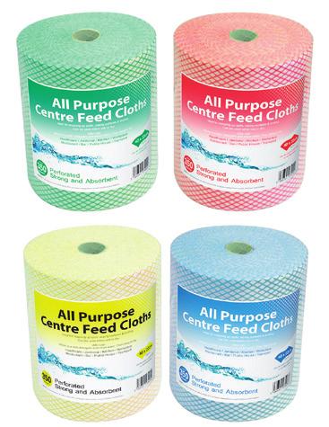 All Purpose Centre Feed Cloths Medium all purpose centre feed perforated roll cloth.