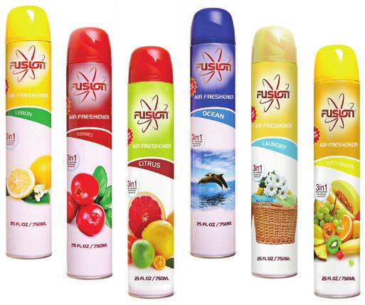Aerosols Power Blast Air Fresheners Super high powered for quicker coverage of large areas with a 750ml can. Premium alcohol based product, fragrance lasts up to 50x longer.
