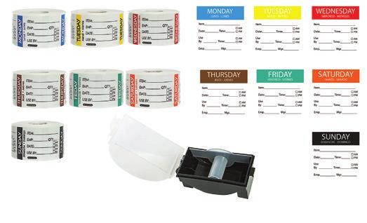 Labels Day Labels Large day labels, removable. Available as 50mm square or 50mm x 75mm.