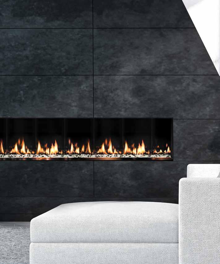 TRANSFORM YOUR INTERIOR WITH A SÓLAS SLIM-LINE BUILT-IN GAS FIREPLACE.