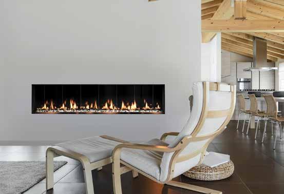 SIXTY0 SLIM-LINE BUILT-IN FIREPLACE SINGLE-SIDED SEE-THRU BUILT-IN GAS FIREPLACE Create new perspectives with our Single-Sided or See-Thru model SIXTY0 fireplaces.