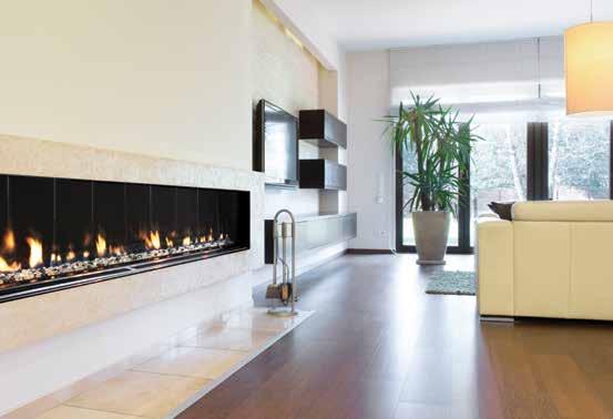 SEVENTY2 SLIM-LINE BUILT-IN FIREPLACE SINGLE-SIDED SEE-THRU BUILT-IN GAS FIREPLACE Create new perspectives with our Single-Sided or See-Thru model SEVENTY2 Linear fireplaces.