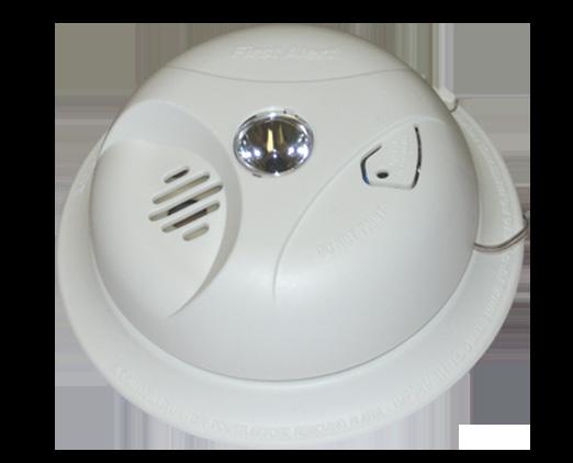 The Smoke Sensor monitors the air, and when smoke reaches its sensing chamber, it alarms. This unit will not sense gas, heat, or flame.