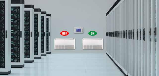Just feel well Redundancy function NEW REDUNDANCY FUNCTION Airwell offers you a redundancy solution that makes it possible to secure a sensitive room by installing two jointly controlled air