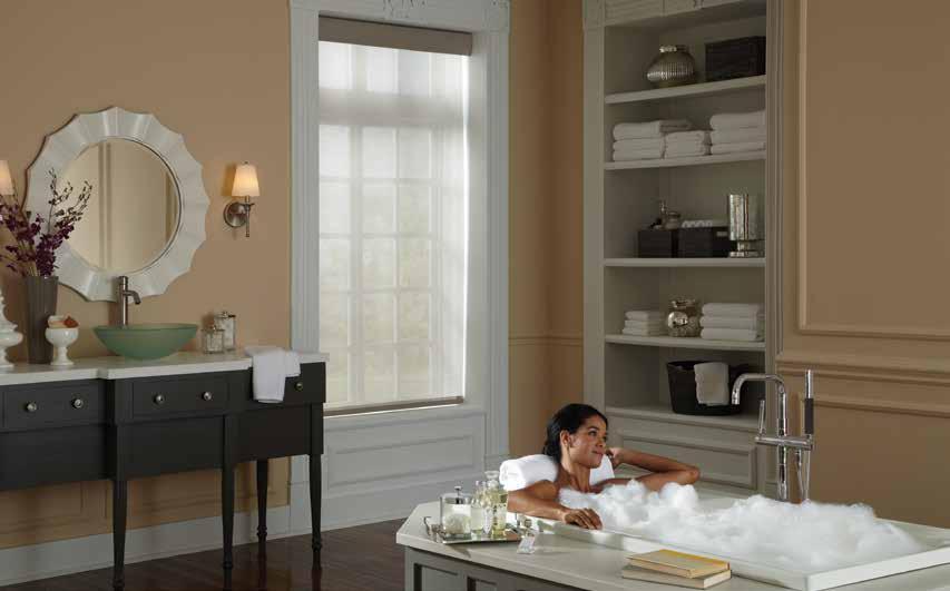 Monomer fabric in Dusk Bathroom Relax and unwind
