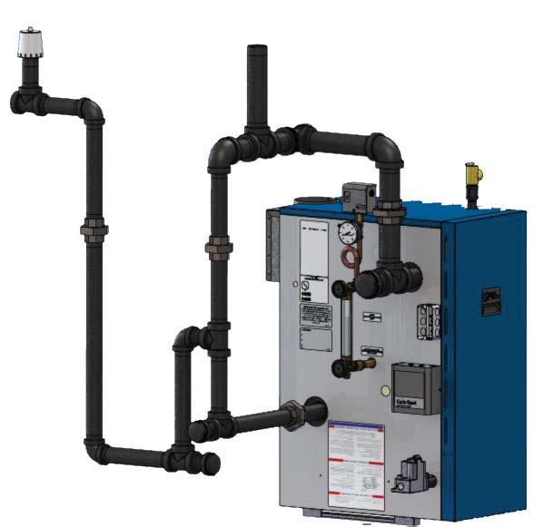 Recommended Near Boiler Piping Using Two Supply Tappings Main Vent Header Sections Risers Headers Equalizers 5 (2) 2" 2" 1½ 6 (2) 2" 2" 1½ 7 (2) 2" 2½" 1½ 8 (2)