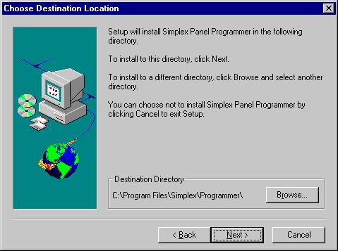 As shown in the figure, the default installation directory is: C:\Program Files\Simplex\Programmer\ In most cases, it is