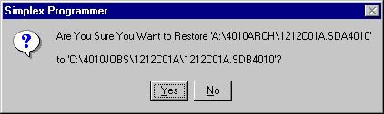 Archived files are listed with an SDA4010 file extension, and Backup files are listed with an SDC4010 file extension. A message similar to the following appears. Getting Started 4.