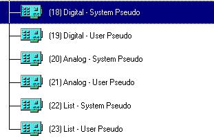 Viewing and Programming Analog and Digital Pseudos Introduction The pseudo point cards, each of which represents a separate and distinct group of pseudo points, are located at the bottom of the