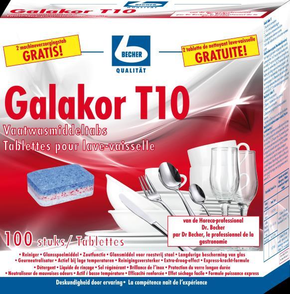 Products for Kitchen Galakor T10 Dishwasher Tablets + dishwasher care tablet Suitable for all types of dishwashers cleansing enhancers, express power formula stainless steel brightener,