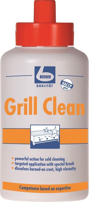 Products for Kitchen Grill Clean a for cold application, usable up to 40 C in and on grills, ovens and enamel baking