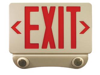 PE-BC SERIES Injection-Molded Exit Sign with Emergency Light IOTA s PE-BC Series injection-molded thermoplastic exit signs combine lightweight design with emergency lighting capability.