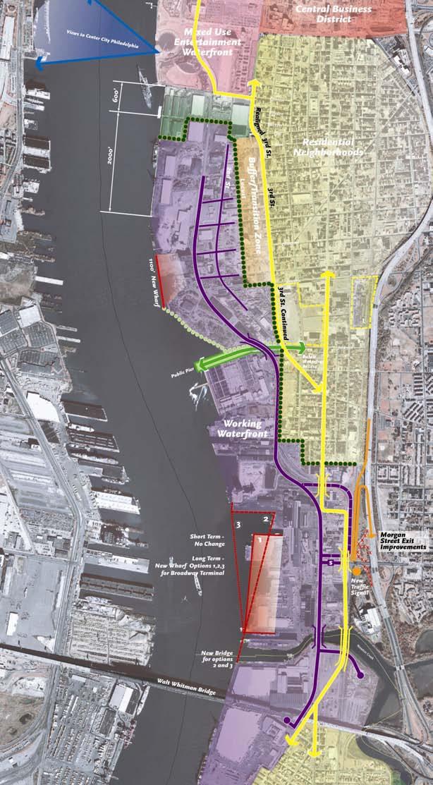 Central/South Waterfront Summary Components Local Connector & Port District Roadways Broadway Terminal Reconfiguration East / West Buffer Commodity