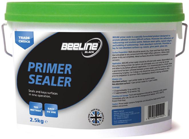 Primer Sealer + Specially formulated product designed to promote adhesion to a variety of porous and non-porous surfaces + Promotes adhesion to emulsion painted