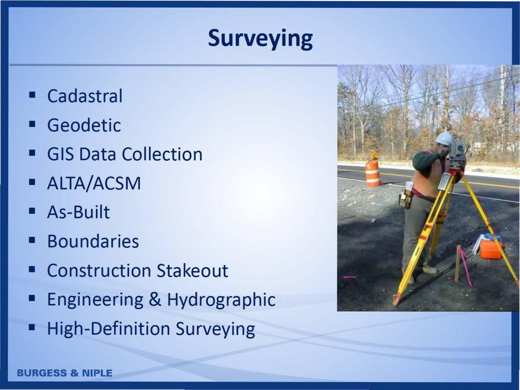 Surveying Cadastral Geodetic GIS Data Collection ALTA/ACSM As-Built