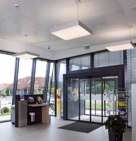 Applications Public building The heating and cooling ceilings also integrate as an architectural design element for modern, suspended ceiling light