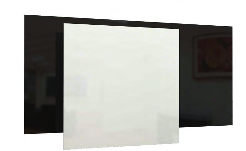 DOMESTIC ECOSUN GS frameless glass radiant heating panel The ECOSUN GS is an elegant glass heating panel, suitable for both wall and ceiling mounting.