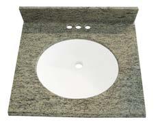 Bathroom Granite Tops come with Back & Side Splash Tan Brown Natural Granite Tops DGT-2522TAN 25