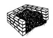 Block Bin Compost bins can be made with cement blocks or rocks. Just lay the blocks without mortar; leave spaces between each block to permit aeration.