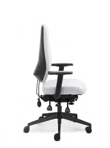 Distinctive, unique total ergonomic comfort when support is required for long periods.