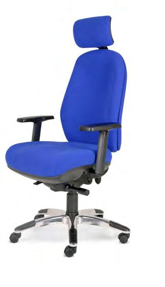 Features: Synchronised mechanism with pelvic support control Additional forward seat tilt Single revolution heavy duty body tension control Integral seat slide 50mm