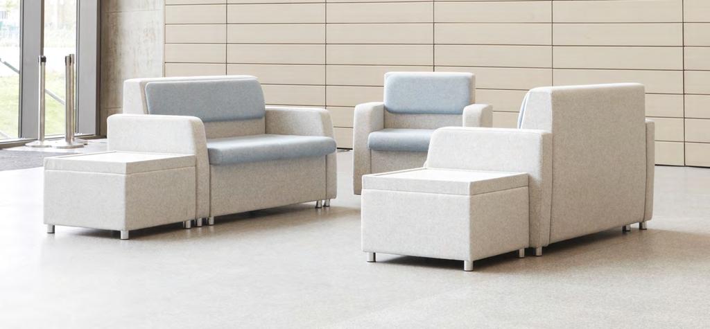 in-sit Lo & Hi - Adaptable modular soft seating with identity