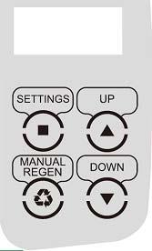 10 Key Pad Configuration System Start-Up SETTINGS This function is to enter the basic set up information required at the time of installation. MANUAL REGEN This button has two functions.