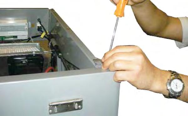 Switch OFF external electrical power and CLOSE the gas supply valve upstream from the boiler, and