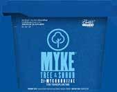 fungus contained in MYKE TREE & SHRUB. CODE SIZE UNITS PER BOX TREATS UP TO GALLONS 6014201NPBX 1.4 US dry qt 24 12 plants 12 6036201NPBX 3.