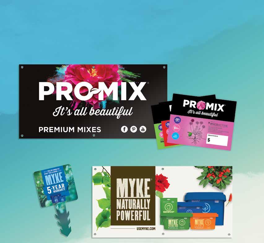 ATTRACTIVE POP TO BOOST YOUR SALES Catch your customers attention with colorful POP promoting the complete line of PRO-MIX and MYKE products.