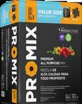 50/pallet PRO-MIX PREMIUM GARDEN MIX Ideal for perennials and flowering shrubs Suitable for planting outdoor plants and vegetables Contains a slow release fertilizer that feeds for up to 9 months