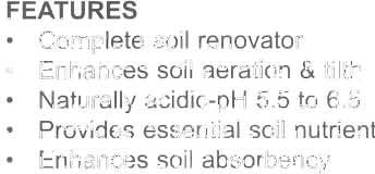5 Provides essential soil nutrients Enhances soil absorbency 1 part.