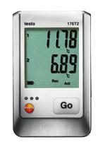 battery life of up to 3 years HACCP-compliant, certified to EN 12830, protection class IP65 Data logger testo 175 T2